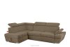 RATLO Ecksofa links mit Schlaffunktion und Bettzeugcontainer in hellbraun hellbraun - Foto 3