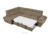 RATLO Ecksofa links mit Schlaffunktion und Bettzeugcontainer in hellbraun hellbraun - Foto 6