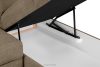 RATLO Ecksofa links mit Schlaffunktion und Bettzeugcontainer in hellbraun hellbraun - Foto 12
