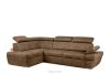 RATLO Ecksofa links mit Schlaffunktion in Leder-Optik in cappuccinobraun cappuccino - Foto 3