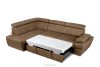 RATLO Ecksofa links mit Schlaffunktion in Leder-Optik in cappuccinobraun cappuccino - Foto 6