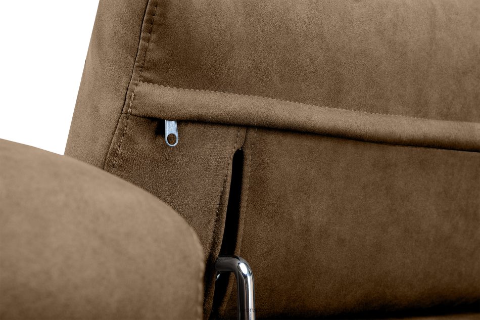 RATLO Ecksofa links mit Schlaffunktion in Leder-Optik in cappuccinobraun cappuccino - Foto 9