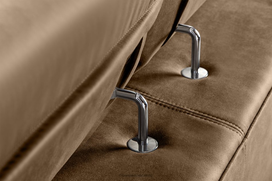 RATLO Ecksofa links mit Schlaffunktion in Leder-Optik in cappuccinobraun cappuccino - Foto 10