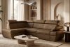RATLO Ecksofa links mit Schlaffunktion in Leder-Optik in cappuccinobraun cappuccino - Foto 2