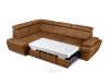 RATLO Ecksofa links mit Schlaffunktion in Leder-Optik in rostbraun rost - Foto 6