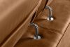 RATLO Ecksofa links mit Schlaffunktion in Leder-Optik in rostbraun rost - Foto 11
