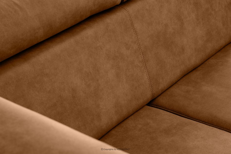 RATLO Ecksofa links mit Schlaffunktion in Leder-Optik in rostbraun rost - Foto 12
