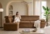 RATLO Ecksofa links mit Schlaffunktion in Leder-Optik in rostbraun rost - Foto 17