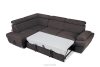RATLO Ecksofa links mit Schlaffunktion und Bettzeugcontainer in marineblau/braun marineblau/braun - Foto 6