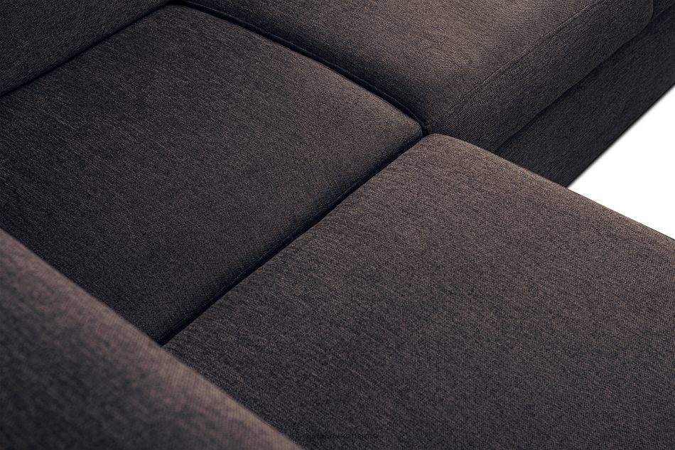 RATLO Ecksofa links mit Schlaffunktion und Bettzeugcontainer in marineblau/braun marineblau/braun - Foto 13