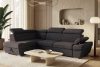 RATLO Ecksofa links mit Schlaffunktion und Bettzeugcontainer in marineblau/braun marineblau/braun - Foto 2