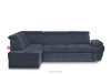 Ausklappbares Ecksofa mit Bettzeugcontainer navy blau links