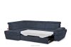 RATLO Ausklappbares Ecksofa mit Bettzeugcontainer navy blau links marineblau - Foto 6