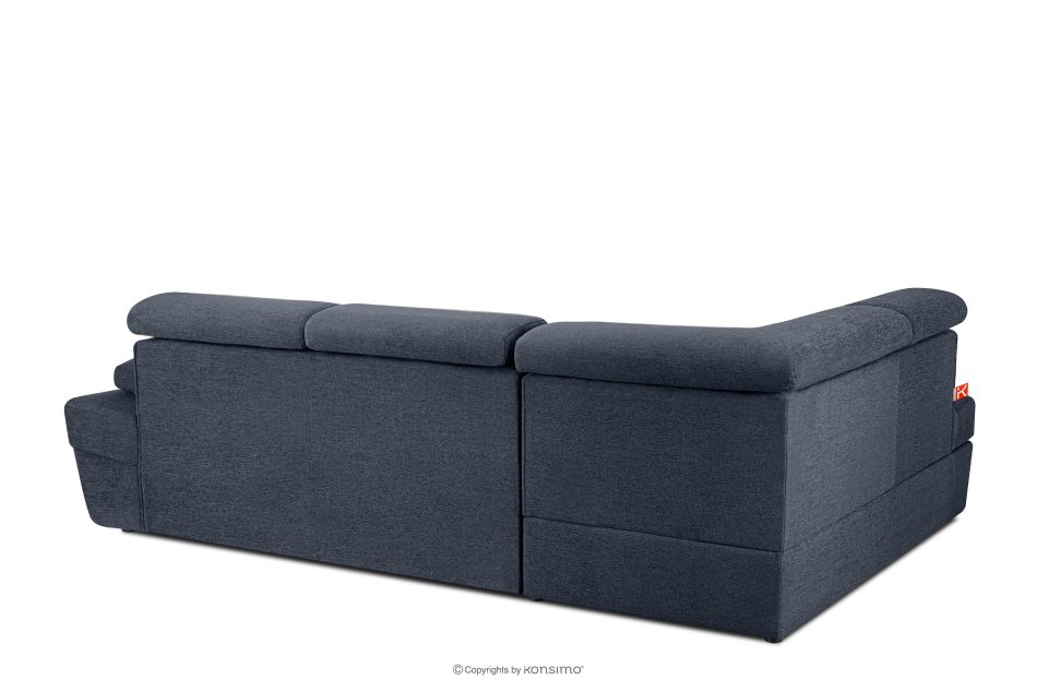 RATLO Ecksofa links mit Schlaffunktion und Bettzeugcontainer in dunkelblau dunkelblau - Foto 4