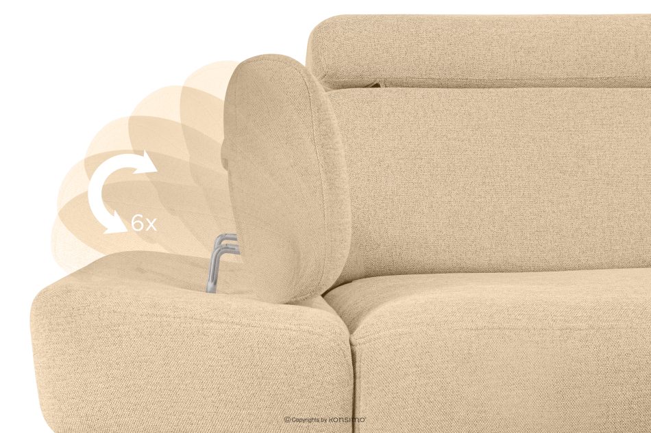 RATLO Ecksofa links mit Schlaffunktion und Bettzeugcontainer in ecrufarben ecru - Foto 8
