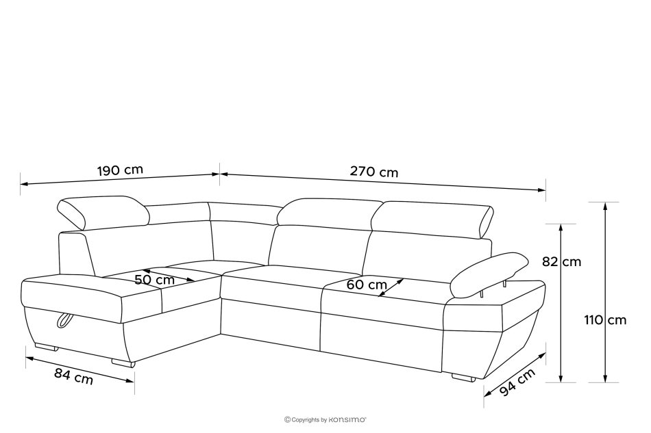 RATLO Ecksofa links mit Schlaffunktion und Bettzeugcontainer in hellbraun hellbraun - Foto 16