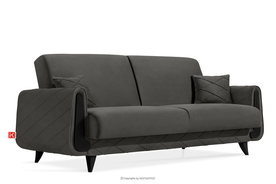 GUSTAVO III Sofabett Velours elegant anthrazit anthrazit - Foto 2