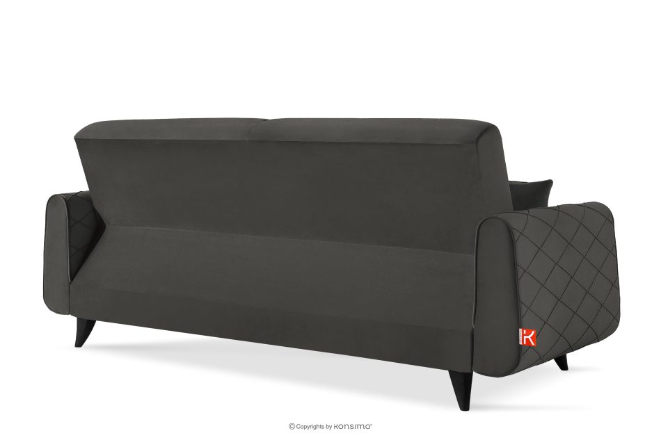 GUSTAVO III Sofabett Velours elegant anthrazit anthrazit - Foto 3