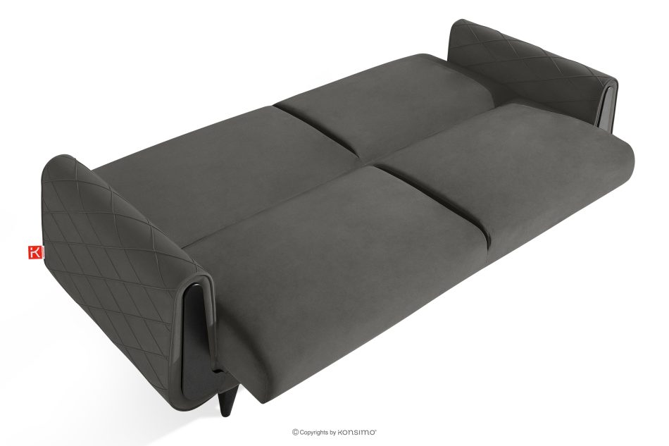 GUSTAVO III Sofabett Velours elegant anthrazit anthrazit - Foto 4