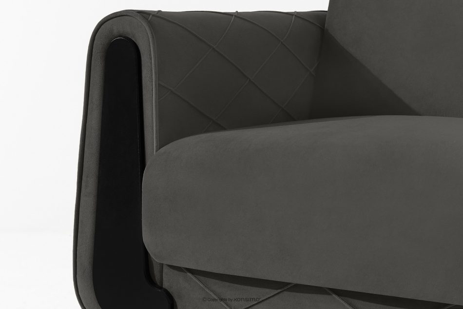 GUSTAVO III Sofabett Velours elegant anthrazit anthrazit - Foto 5