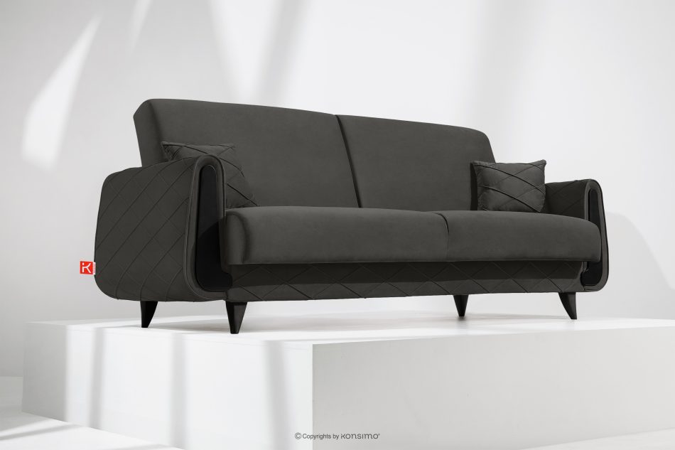 GUSTAVO III Sofabett Velours elegant anthrazit anthrazit - Foto 1