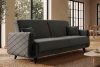 GUSTAVO III Sofabett Velours elegant anthrazit anthrazit - Foto 12