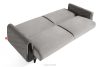 GUSTAVO III Dreisitzer-Sofa in Stoff Velours ausziehbar hellgrau hellgrau - Foto 5
