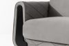 GUSTAVO III Dreisitzer-Sofa in Stoff Velours ausziehbar hellgrau hellgrau - Foto 6