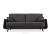 Dreisitzer-Sofa aus Velours graphit