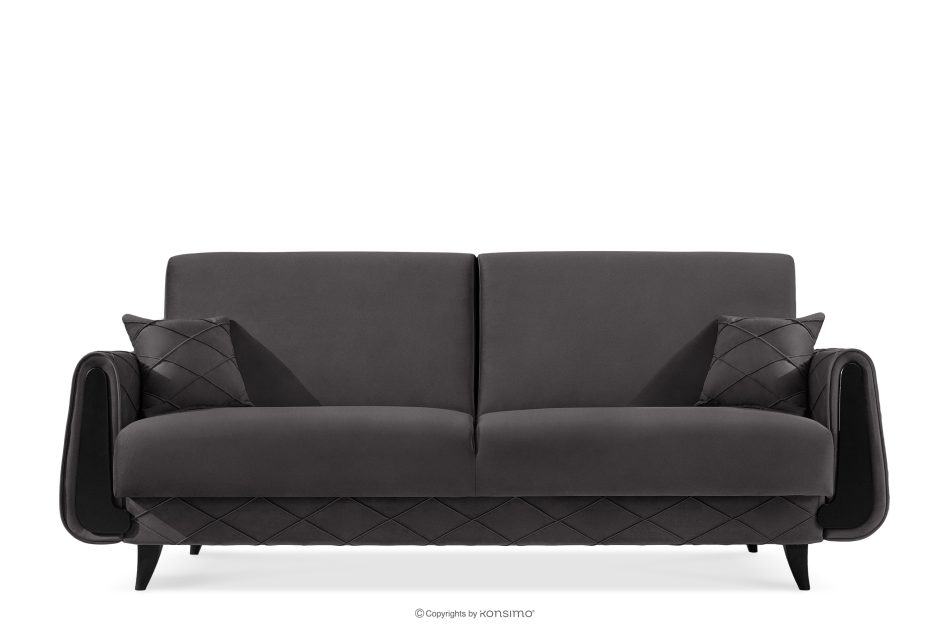 GUSTAVO III Dreisitzer-Sofa aus Velours graphit graphit - Foto 0
