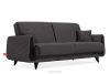 GUSTAVO III Dreisitzer-Sofa aus Velours graphit graphit - Foto 3