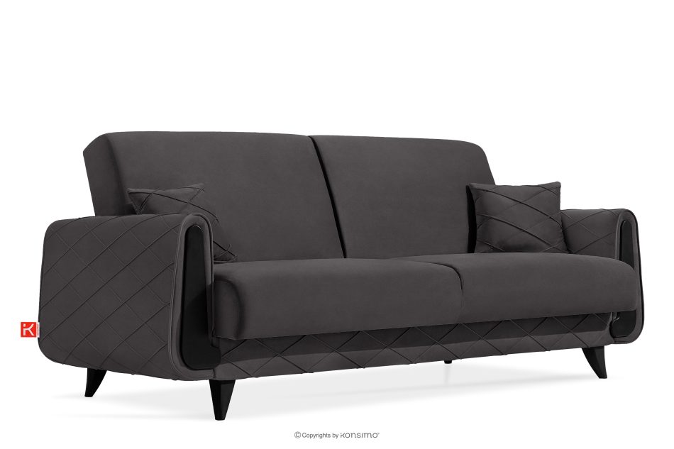 GUSTAVO III Dreisitzer-Sofa aus Velours graphit graphit - Foto 2