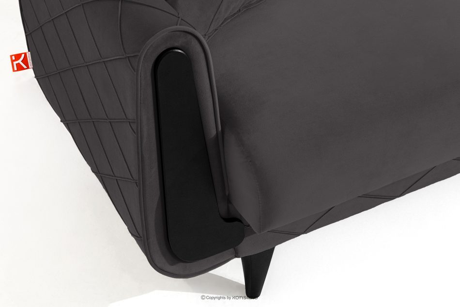 GUSTAVO III Dreisitzer-Sofa aus Velours graphit graphit - Foto 9
