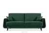 Schlafsofa eleganter Velours dunkelgrün
