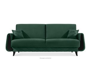 GUSTAVO III, https://konsimo.de/kollektion/gustavo-iii/ Schlafsofa eleganter Velours dunkelgrün Dunkelgrün - Foto