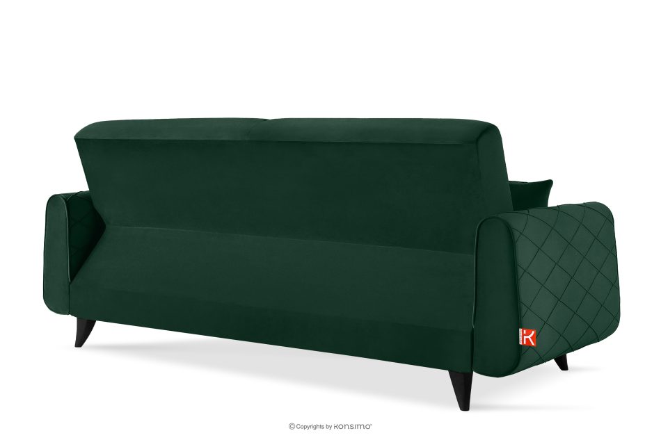 GUSTAVO III Schlafsofa eleganter Velours dunkelgrün Dunkelgrün - Foto 3