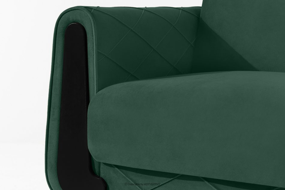 GUSTAVO III Schlafsofa eleganter Velours dunkelgrün Dunkelgrün - Foto 5