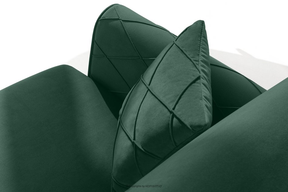 GUSTAVO III Schlafsofa eleganter Velours dunkelgrün Dunkelgrün - Foto 6