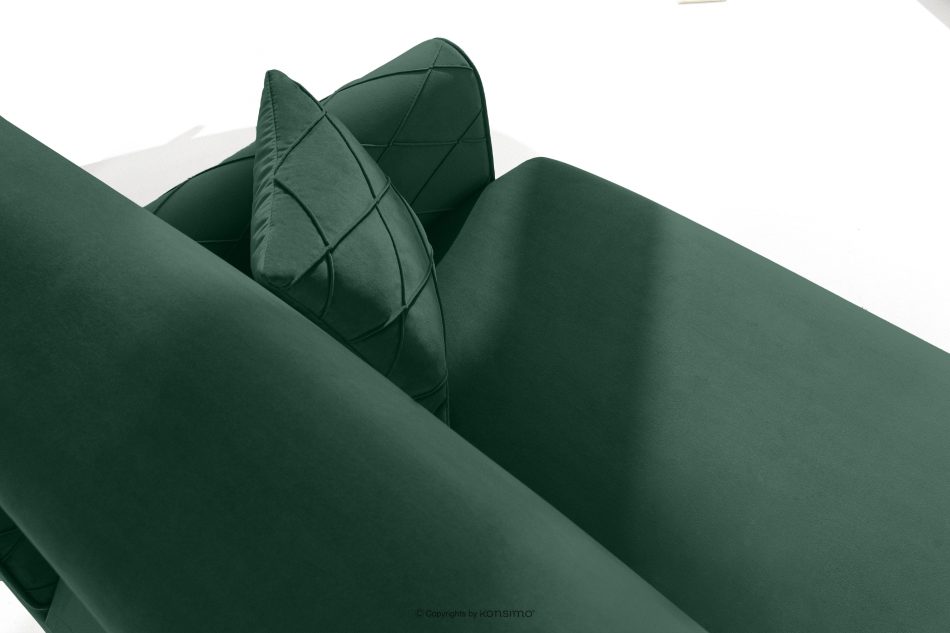 GUSTAVO III Schlafsofa eleganter Velours dunkelgrün Dunkelgrün - Foto 7