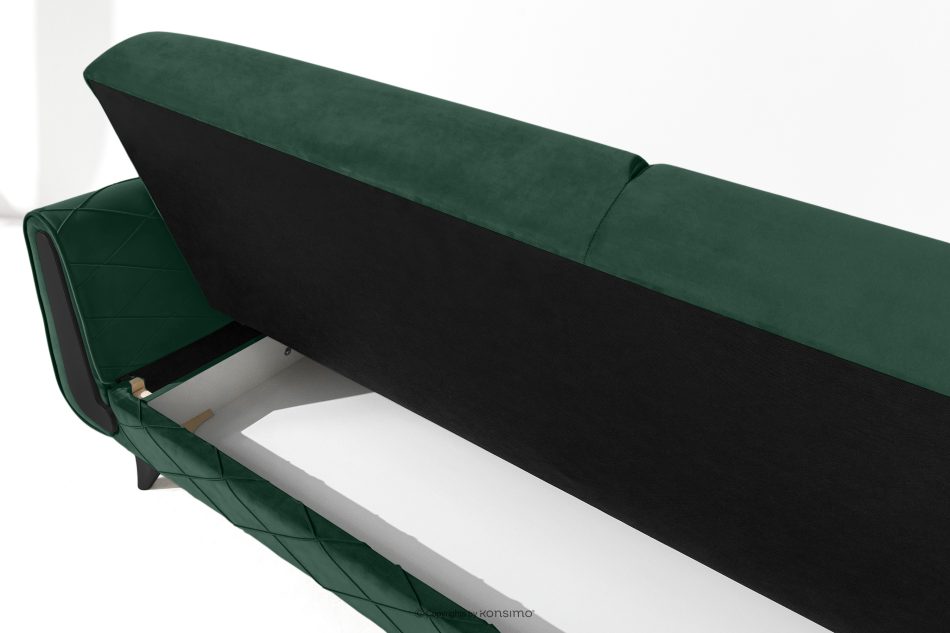 GUSTAVO III Schlafsofa eleganter Velours dunkelgrün Dunkelgrün - Foto 10