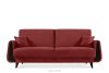 Dreisitzer-Sofa in Stoff Velours ausziehbar kastanienbraun