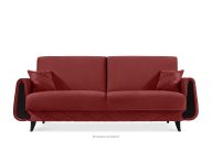 Dreisitzer-Sofa in Stoff Velours ausziehbar kastanienbraun