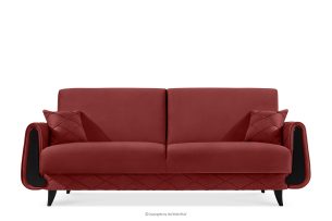 GUSTAVO III, https://konsimo.de/kollektion/gustavo-iii/ Dreisitzer-Sofa in Stoff Velours ausziehbar kastanienbraun kastanienbraun - Foto