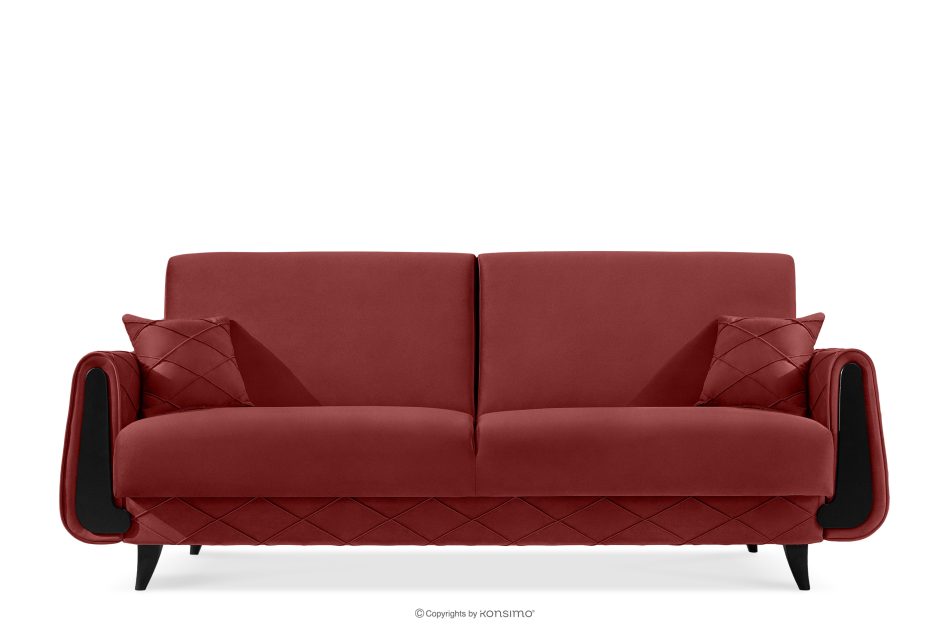 GUSTAVO III Dreisitzer-Sofa in Stoff Velours ausziehbar kastanienbraun kastanienbraun - Foto 0