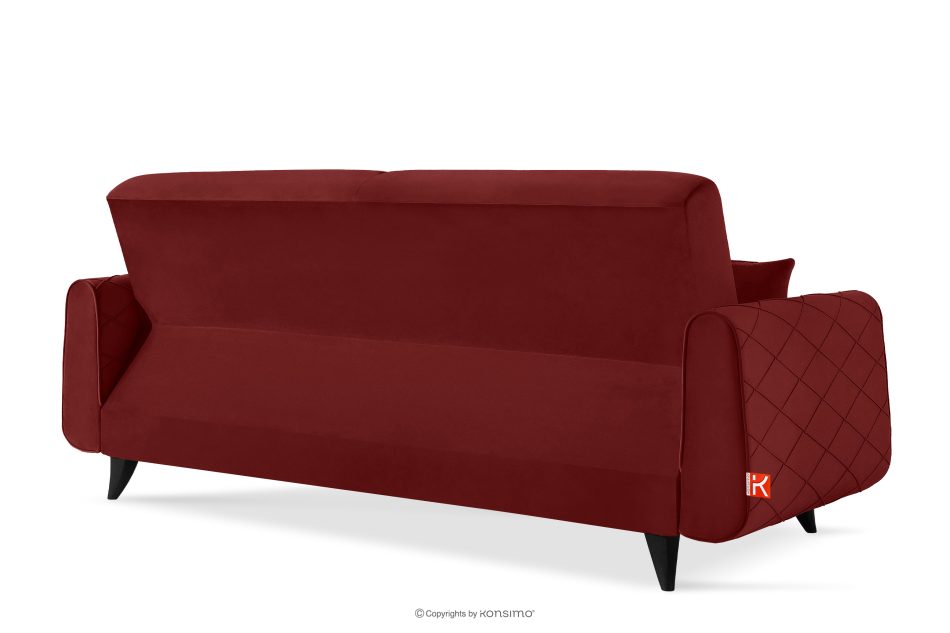 GUSTAVO III Dreisitzer-Sofa in Stoff Velours ausziehbar kastanienbraun kastanienbraun - Foto 3