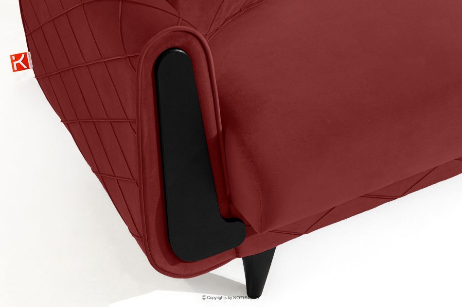 GUSTAVO III Dreisitzer-Sofa in Stoff Velours ausziehbar kastanienbraun kastanienbraun - Foto 9