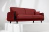 GUSTAVO III Dreisitzer-Sofa in Stoff Velours ausziehbar kastanienbraun kastanienbraun - Foto 2