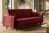 GUSTAVO III Dreisitzer-Sofa in Stoff Velours ausziehbar kastanienbraun kastanienbraun - Foto 12