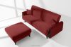 GUSTAVO III Dreisitzer-Sofa in Stoff Velours ausziehbar kastanienbraun kastanienbraun - Foto 15