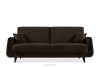 Schlafsofa eleganter Velours braun